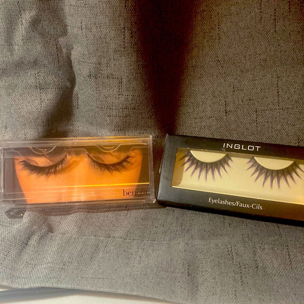 Set of two premium eye lashes. Benefit and inglot